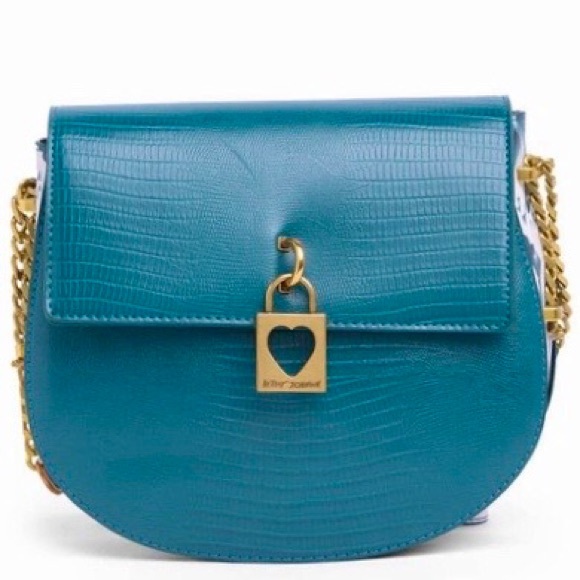 Betsey Johnson Snake Teal Shoulder Bag - Picture 1 of 14